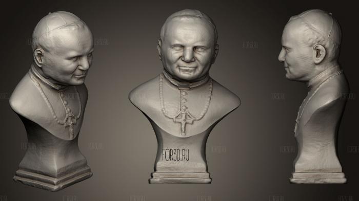 POPE JOHN PAUL II stl model for CNC